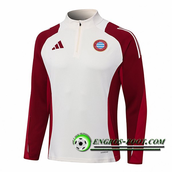 Sweatshirt Training Bayern Munich Blanc/Rouge 2024/2025