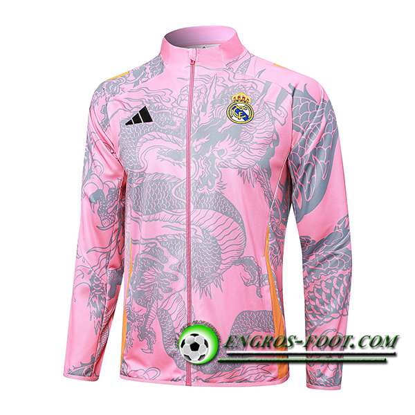 Veste Foot Real Madrid Rose/Gris 2024/2025 -02