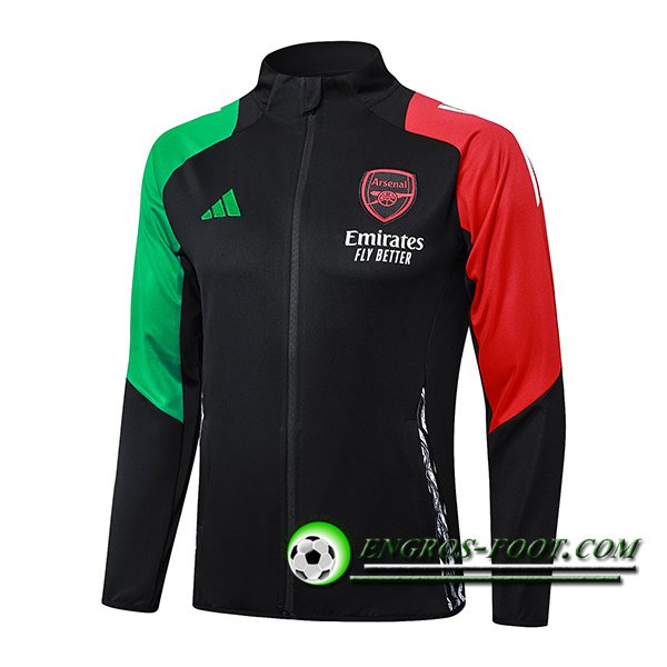 Veste Foot Arsenal Noir/Vert/Rouge 2024/2025