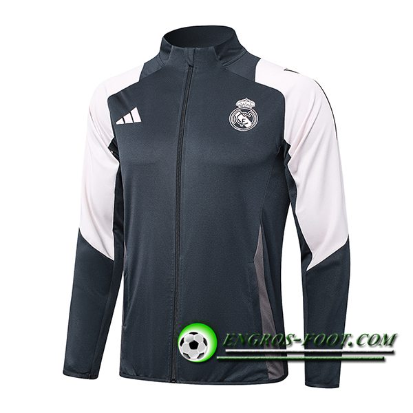 Veste Foot Real Madrid Gris/Blanc 2024/2025