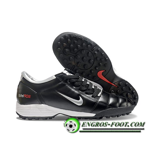 Nike Chaussures de Foot T90 TF Noir/Gris