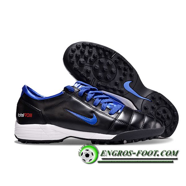 Nike Chaussures de Foot T90 TF Noir/Bleu