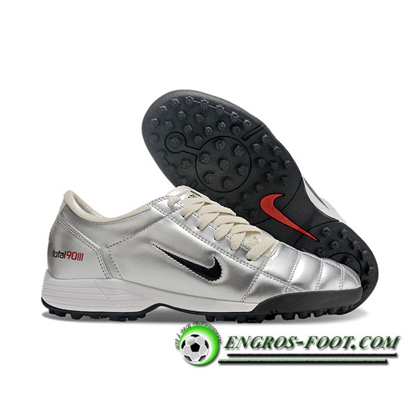 Nike Chaussures de Foot T90 TF Gris/Noir -02