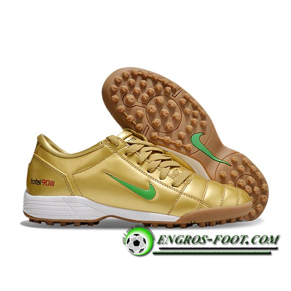 Nike Chaussures de Foot T90 TF Jaune/Vert