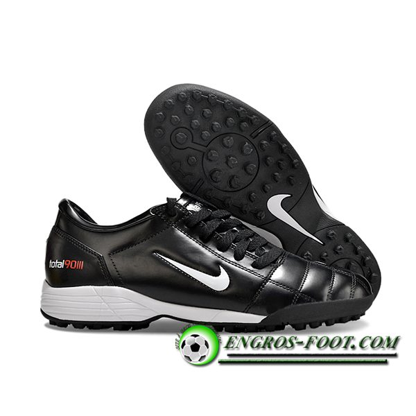 Nike Chaussures de Foot T90 TF Noir/Blanc