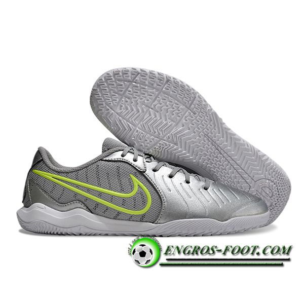 Nike Chaussures de Foot Legend 10 Academy IC Gris/Vert