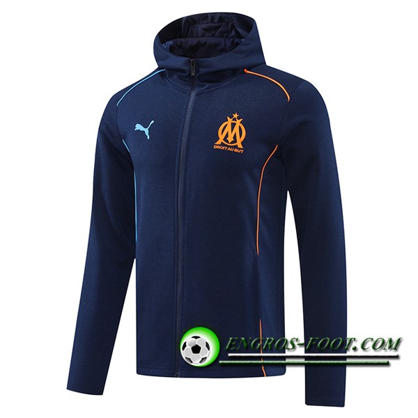 Veste A Capuche Marseille Bleu Royal 2024/2025