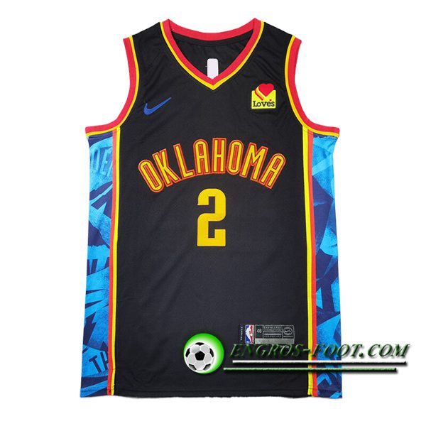 Maillot Oklahoma City Thunder (GIL GEOUS-ALEXANDER #2) 2024/25 Noir/Jaune/Bleu