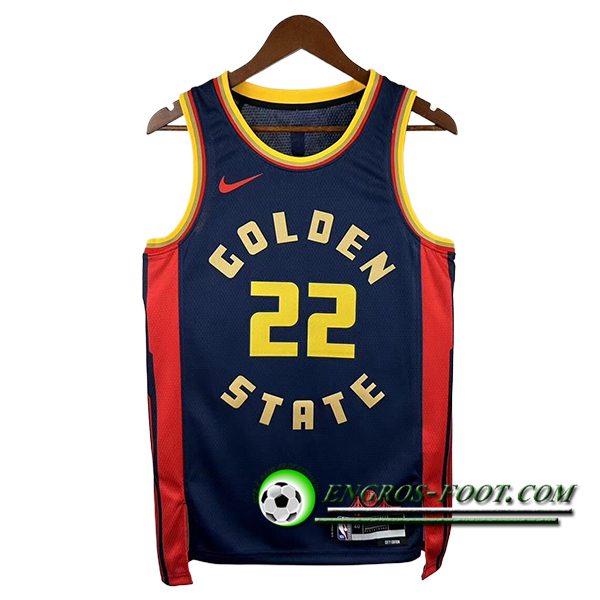 Maillot Golden State Warriors (WIGGINS #22) 2024/25 Noir/Rouge/Jaune