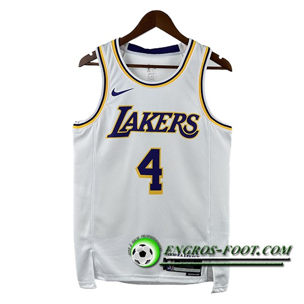 Maillot Los Angeles Lakers (KNECHT #4) 2024/25 Blanc/Pourpre/Jaune