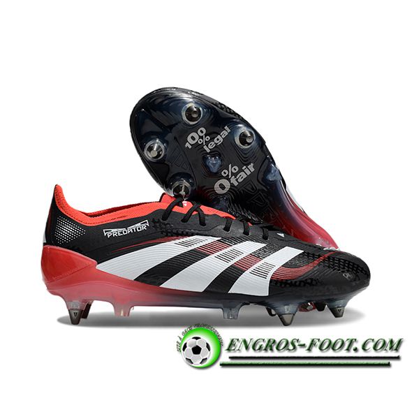 Adidas Chaussures de Foot 25 Predator Elite SG Noir/Orange/Blanc