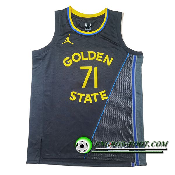 Maillot Golden State Warriors (SCHRODER #71) 2025/26 Noir/Gris/Jaune