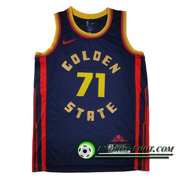 Maillot Golden State Warriors (SCHRODER #71) 2025/26 Bleu/Rouge/Jaune