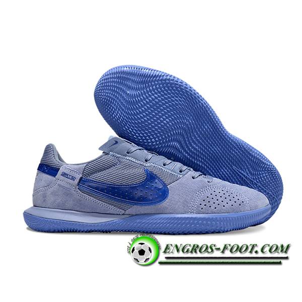 Nike Chaussures de Foot Streetgato Gris/Bleu -02