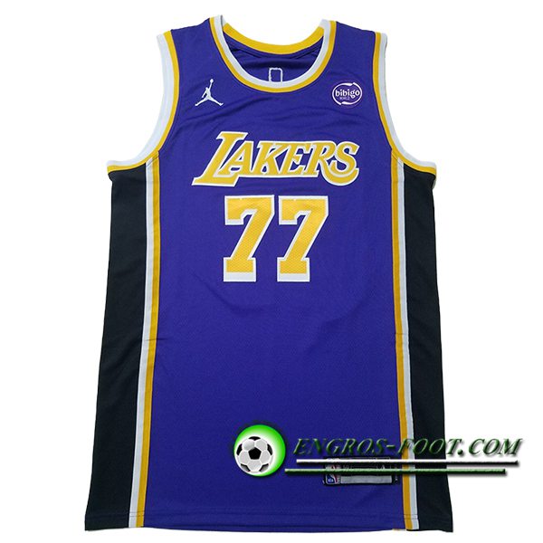 Maillot Los Angeles Lakers (DONCIC #77) 2025/26 Pourpre/Noir/Jaune