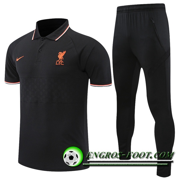 Ensemble Polo FC Liverpool + Pantalon Noir/Blanc/Rouge 2021/2022