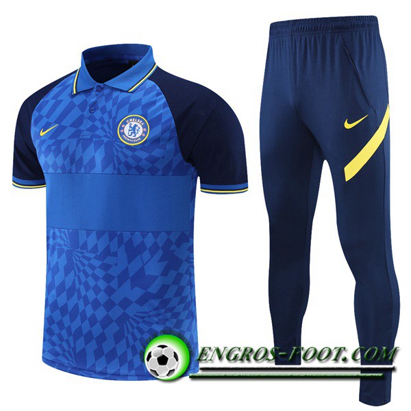 Ensemble Polo FC Chelsea + Pantalon Bleu/Noir 2021/2022