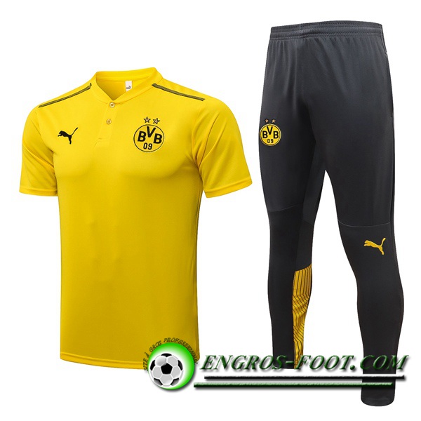 Ensemble Polo Dortmund BVB + Pantalon Jaune/Noir 2021/2022