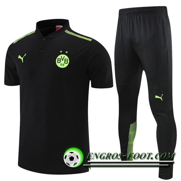 Ensemble Polo Dortmund BVB + Pantalon Noir/Vert 2021/2022