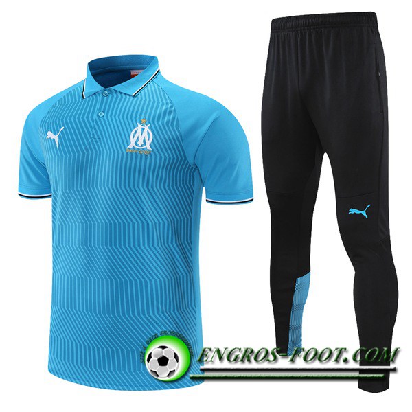 Ensemble Polo Marseille OM + Pantalon Bleu/Gris 2021/2022