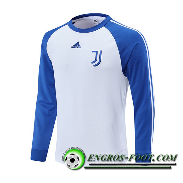 Sweatshirt Training Juventus Blanc/Bleu 2021/2022