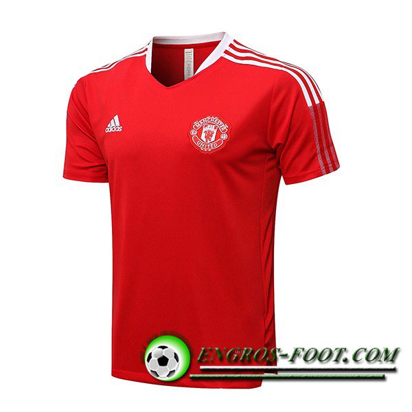 Polo Foot Manchester United Rouge/Blanc 2021/2022 -02