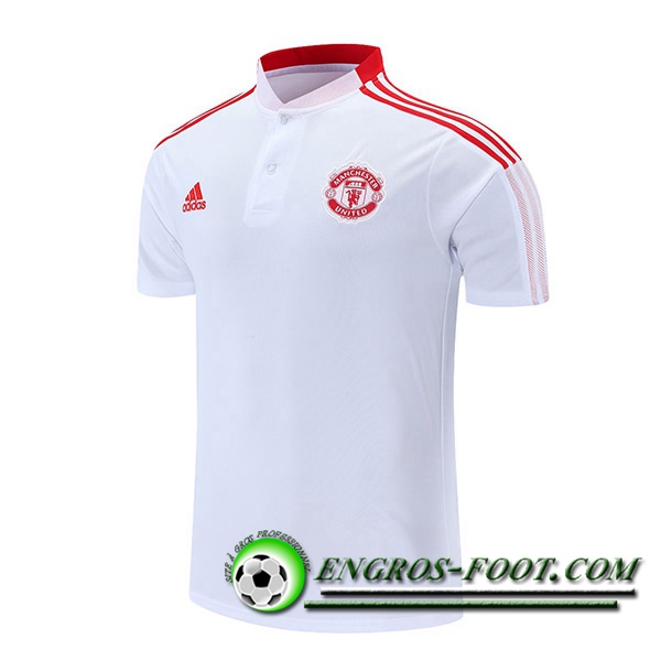 Polo Foot Manchester United Blanc/Rouge2021/2022