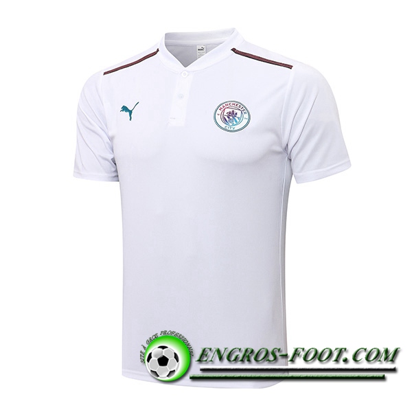 Polo Foot Manchester City Blanc 2021/2022