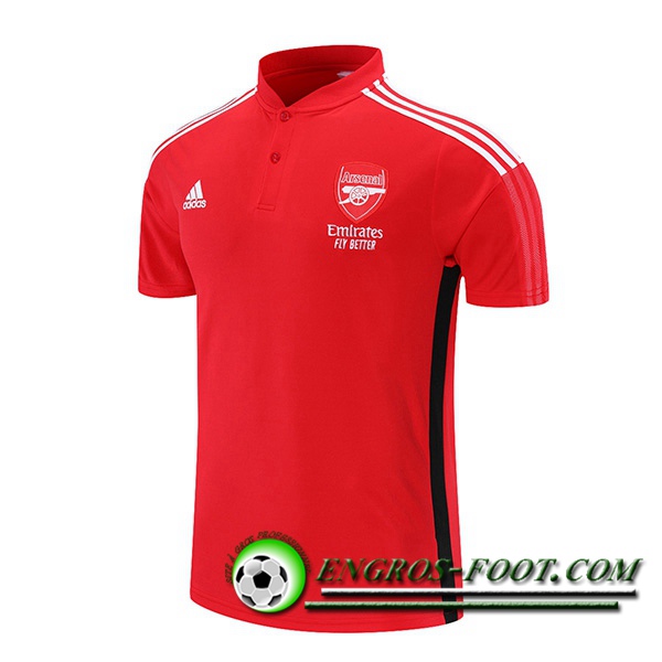 Polo Foot FC Arsenal Noir/Blanc/Rouge 2021/2022