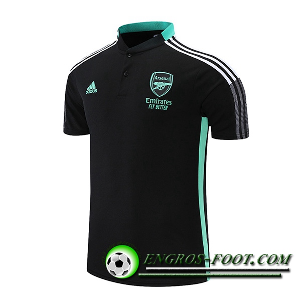 Polo Foot FC Arsenal Noir/Vert 2021/2022