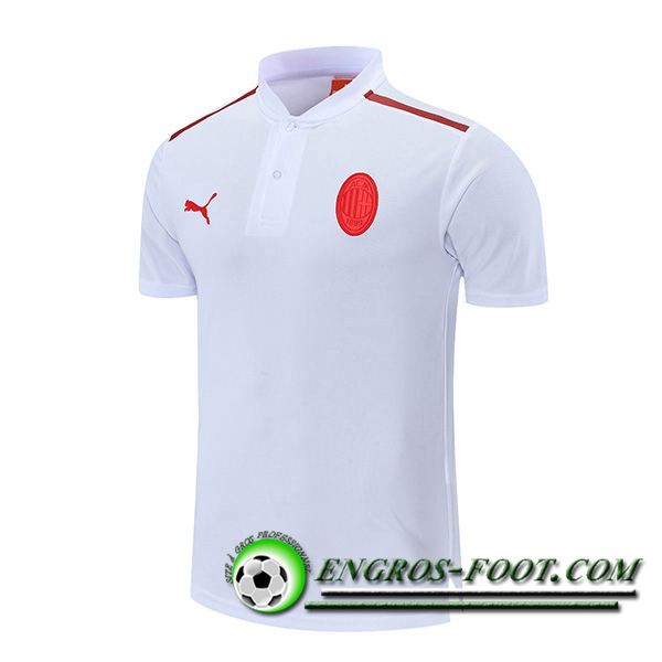 Polo Foot Milan AC Blanc/Rouge 2021/2022 -01