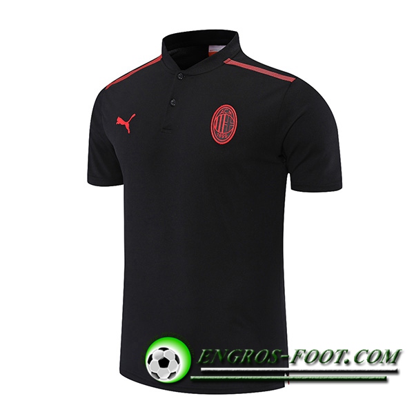 Polo Foot Milan AC Noir/Rouge 2021/2022 -01