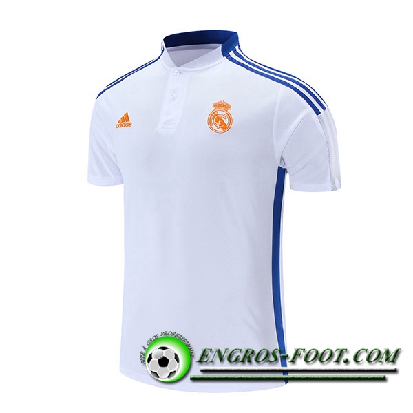 Polo Foot Real Madrid Blanc/Bleu 2021/2022