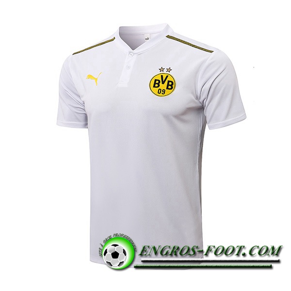 Polo Foot Dortmund BVB Blanc/Gris 2021/2022