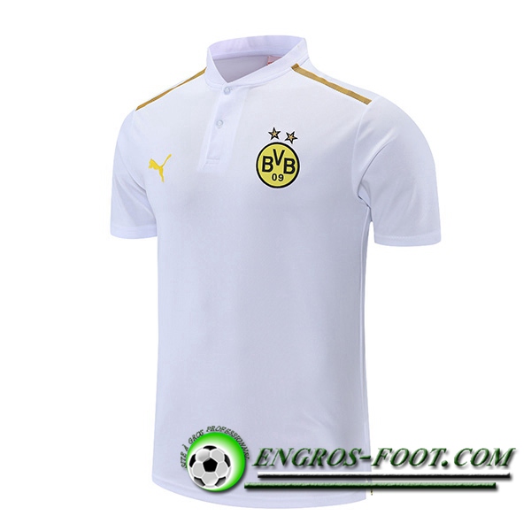 Polo Foot Dortmund BVB Blanc/Jaune 2021/2022