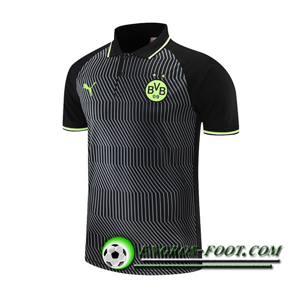 Polo Foot Dortmund BVB Gris/Noir 2021/2022