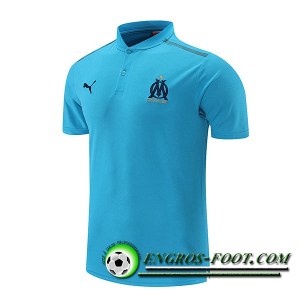 Polo Foot Marseille OM Gris/Bleu 2021/2022