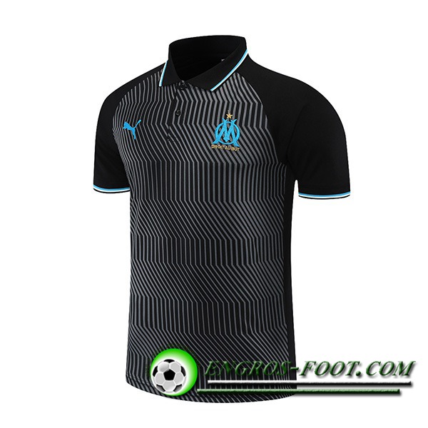 Polo Foot Marseille OM Gris/Noir 2021/2022