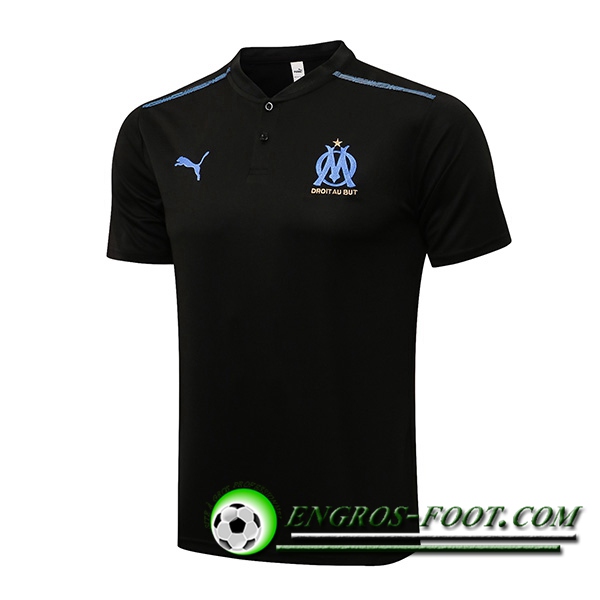 Polo Foot Marseille OM Noir/Bleu 2021/2022 -01