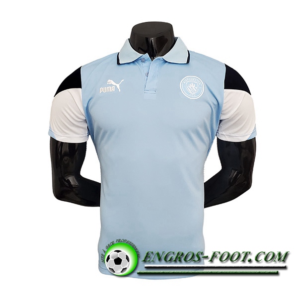 Polo Foot Manchester City Bleu/Noir/Blanc 2021/2022