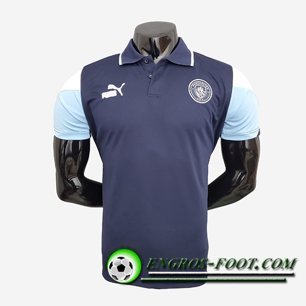 Polo Foot Manchester City Bleu Marin/Bleu/Blanc 2021/2022