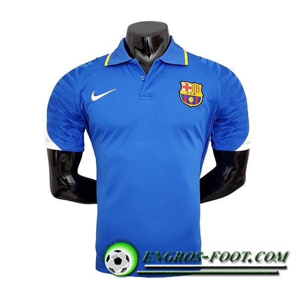 Polo Foot FC Barcelone Blanc/Bleu 2021/2022