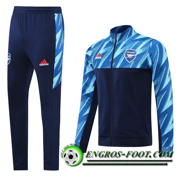 Ensemble Survetement de Foot - Veste FC Arsenal Bleu Marin/Bleu 2021/2022