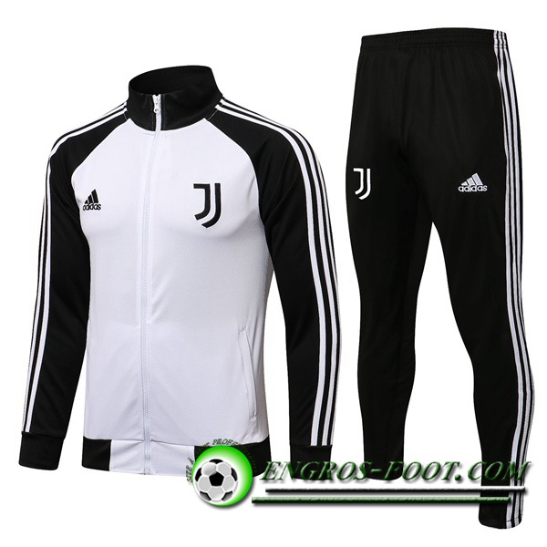 Ensemble Survetement de Foot - Veste Juventus Blanc/Noir 2021/2022