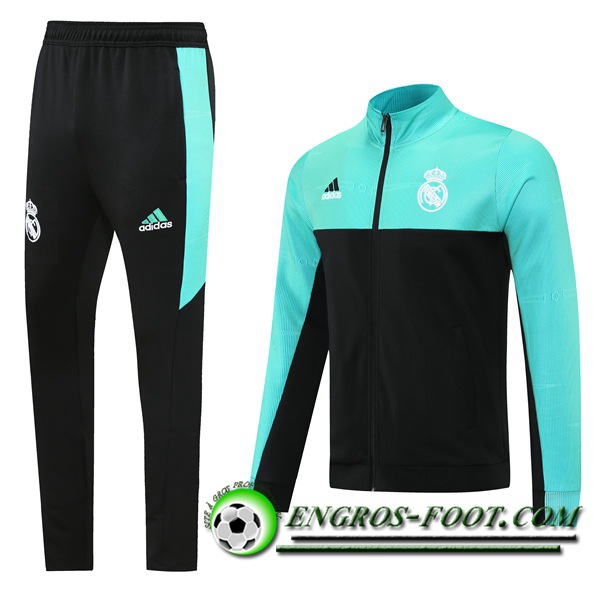 Ensemble Survetement de Foot - Veste Real Madrid Vert/Noir 2021/2022