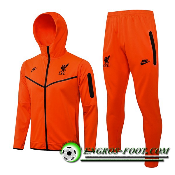 Ensemble Veste A Capuche Survetement - Veste FC Liverpool Rouge 2021/2022