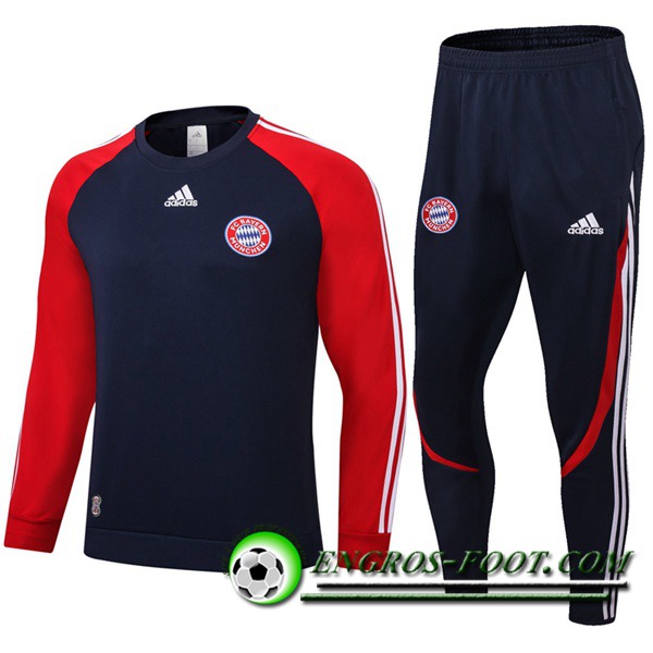 Ensemble Survetement de Foot Bayern Munich Enfant Noir/Rouge 2021/2022