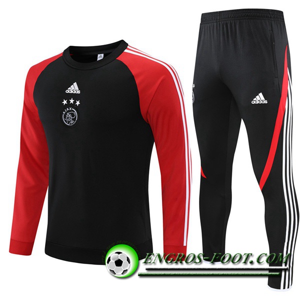 Ensemble Survetement de Foot AFC Ajax Enfant Noir/Rouge 2021/2022