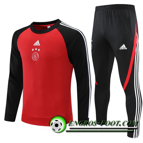 Ensemble Survetement de Foot AFC Ajax Enfant Rouge/Noir 2021/2022