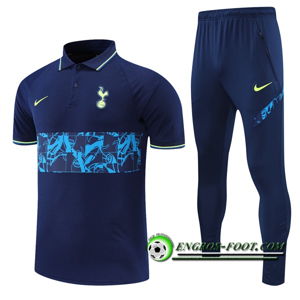 Ensemble Polo Tottenham Hotspur + Pantalon Bleu Marin/Bleu 2021/2022